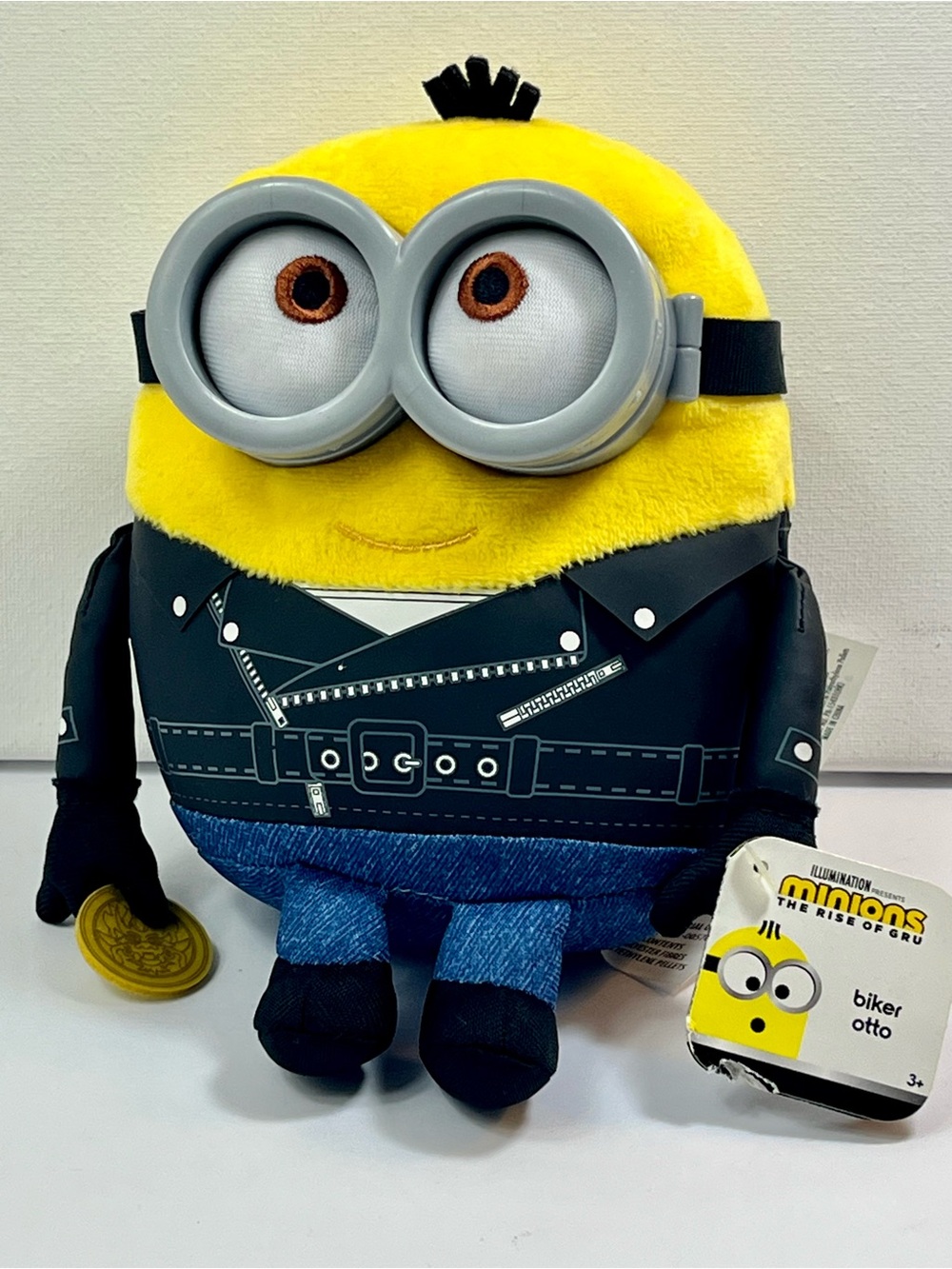 Minions The Rise of Gru Biker Otto Plush Stuffed Toy Just Play Zodiac Stone NWT